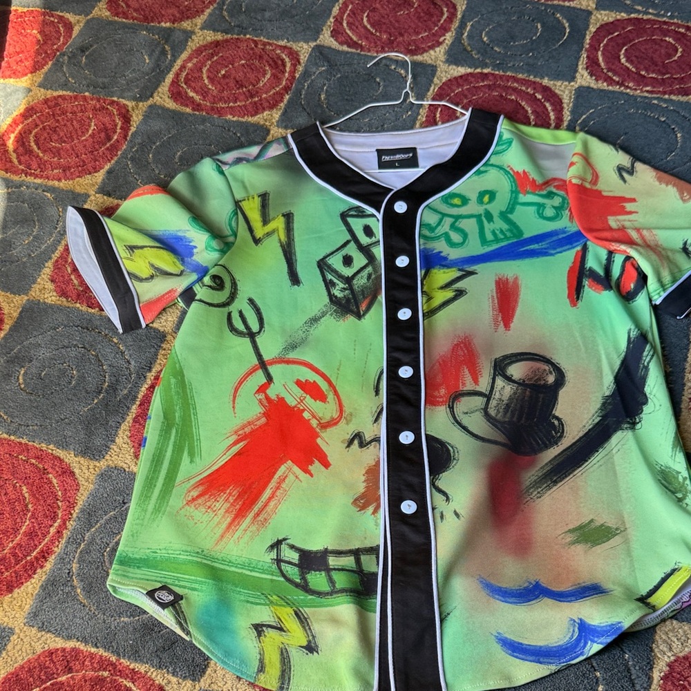 Colorful Graphic Men's Jersey Shirt